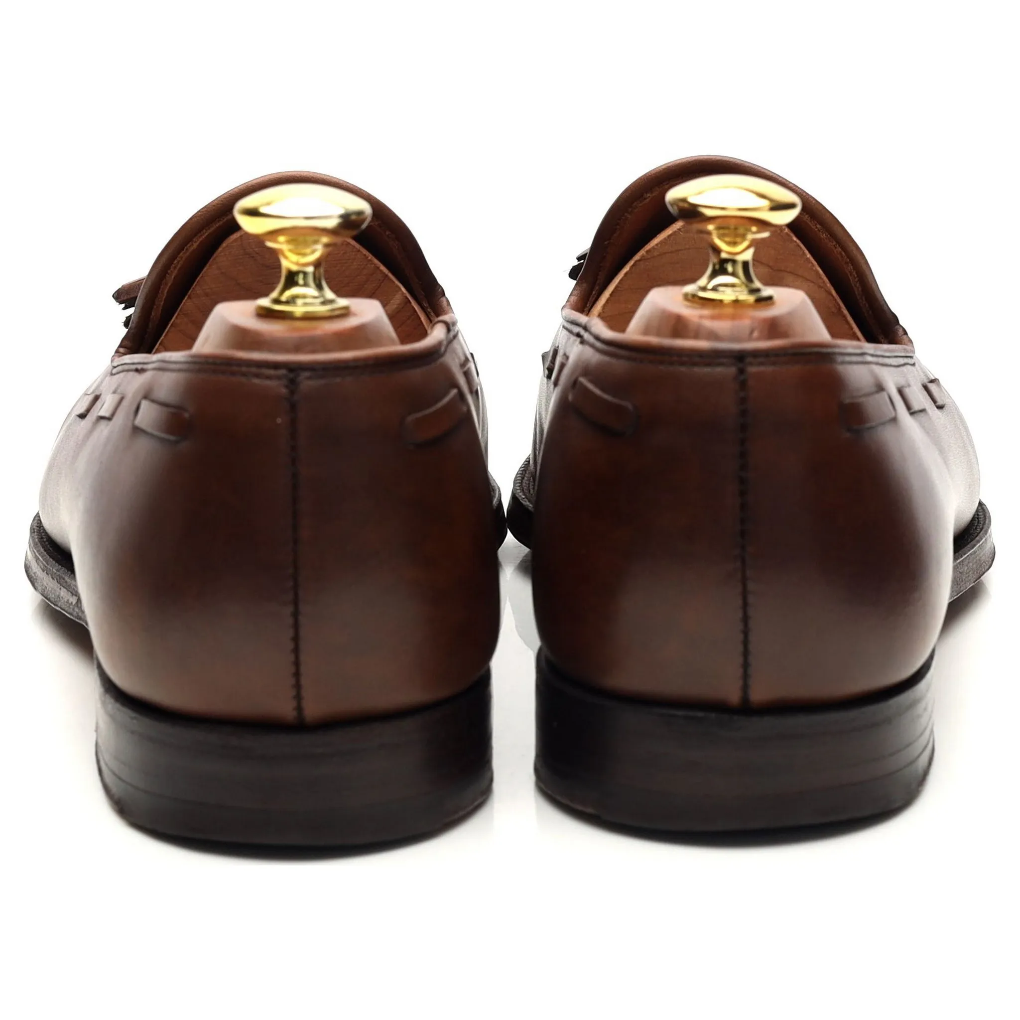 'Cavendish 2' Brown Leather Tassel Loafers UK 8 E