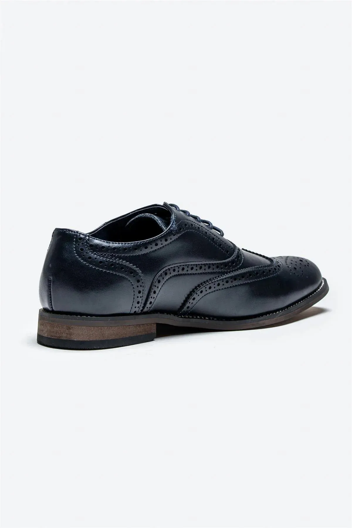 Chaussures Cavani Clark bleu marine – Richelieu à bout fleuri