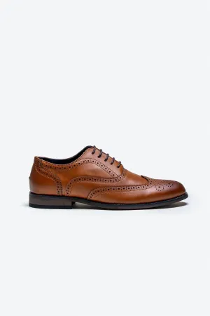 Chaussures Cavani Clark marron clair – Richelieu à bout fleuri