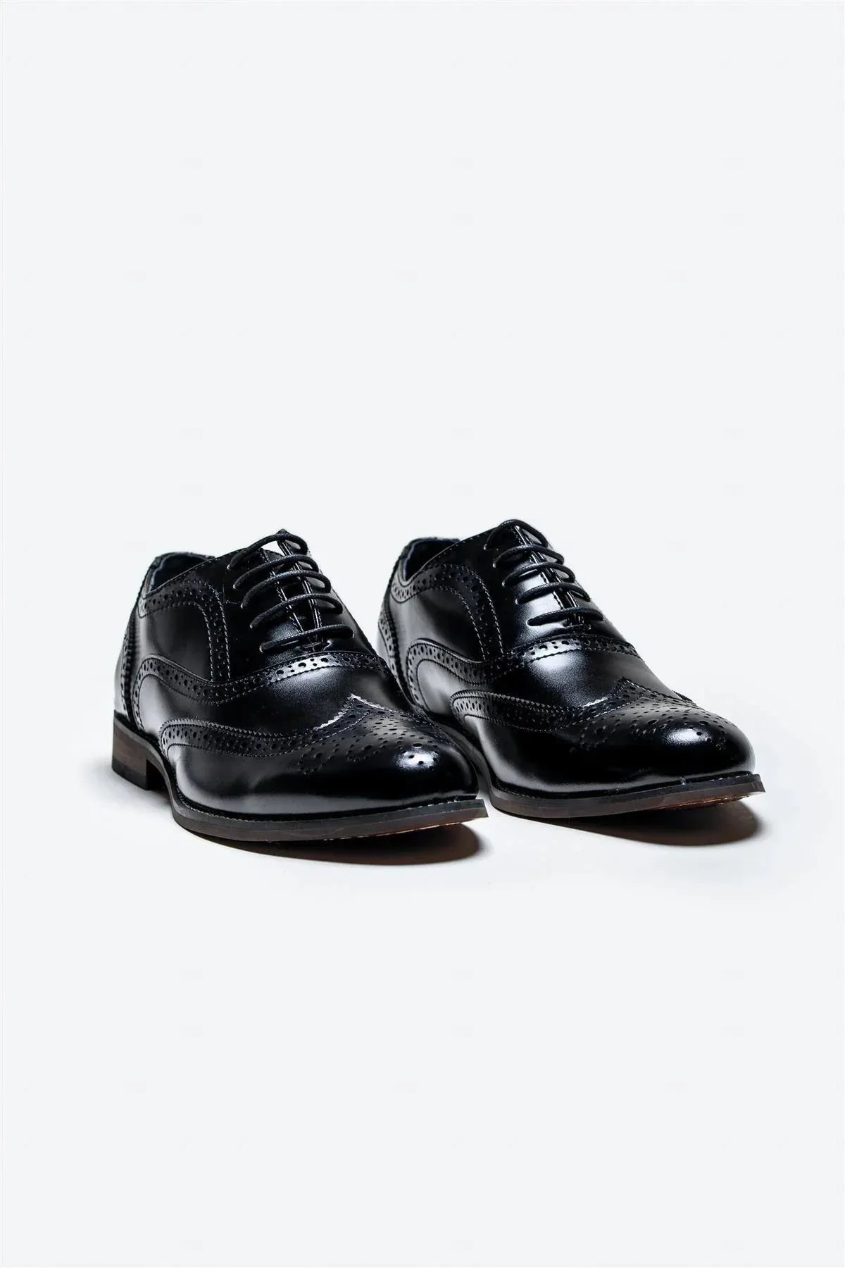 Chaussures Cavani Clark noires – Richelieu à bout fleuri
