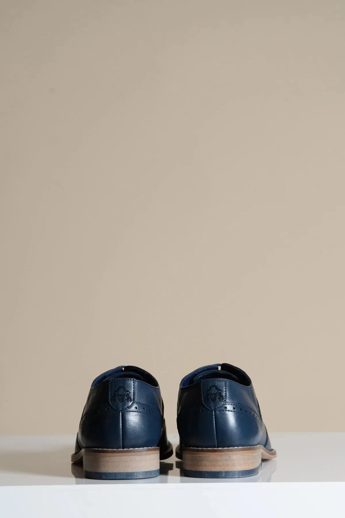 Chaussures en cuir bleu marine, Marc Darcy Dawson - Wingtip brogue