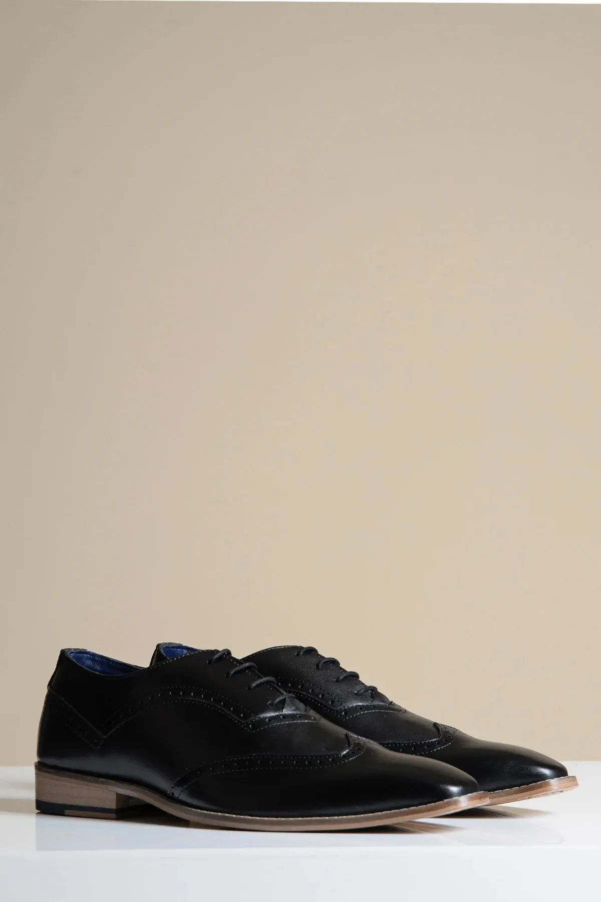 Chaussures en cuir noir, Marc Darcy Dawson - Wingtip brogue