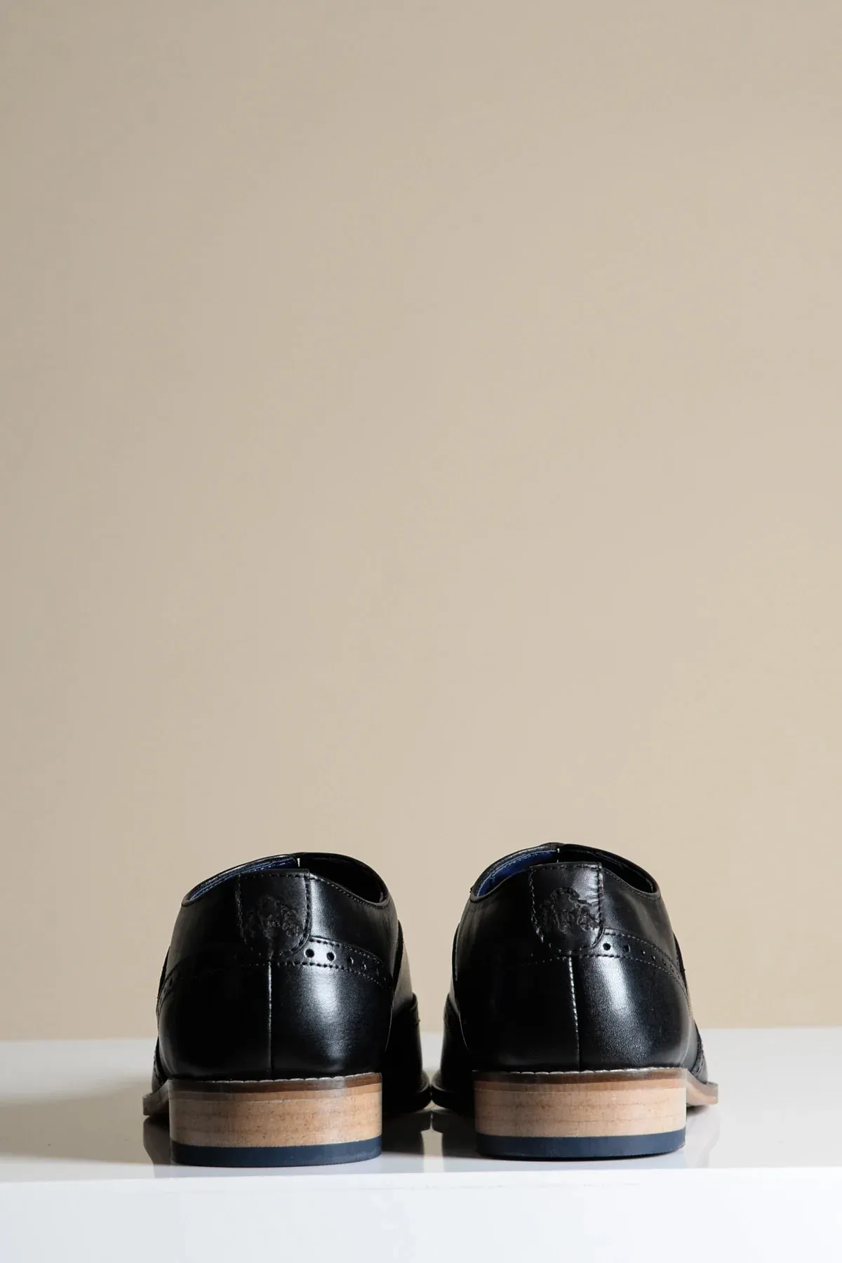 Chaussures en cuir noir, Marc Darcy Dawson - Wingtip brogue