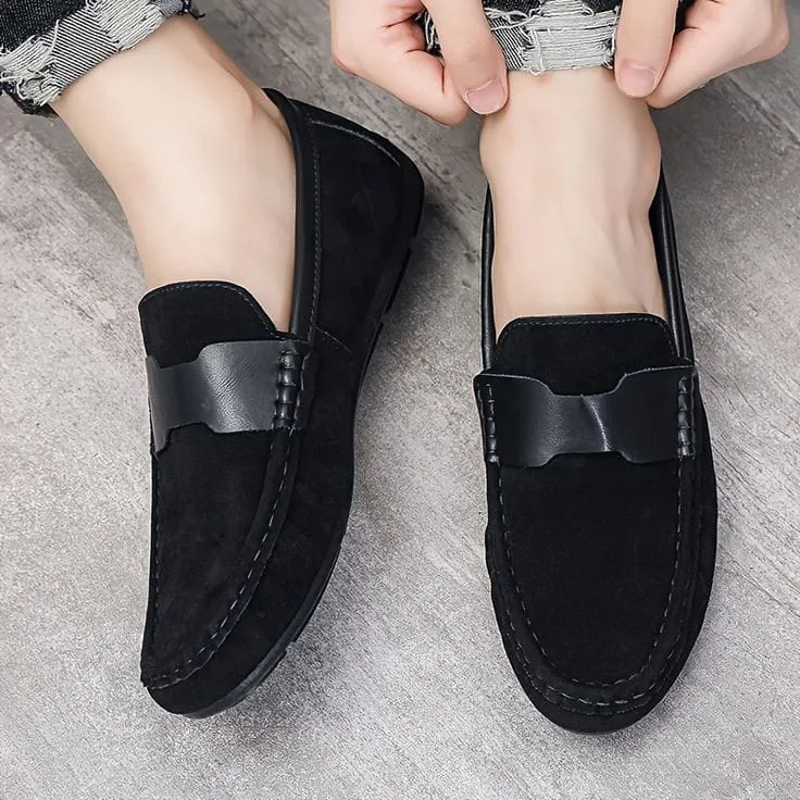CHERRY LEATHER PREMIUM SUEDE LEATHER LOAFER -66052