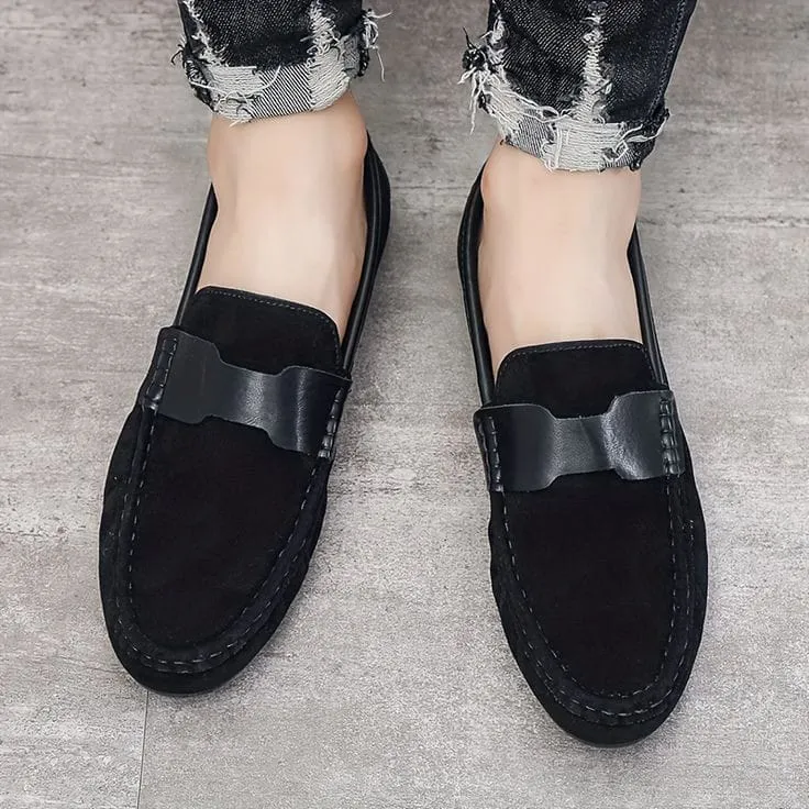 CHERRY LEATHER PREMIUM SUEDE LEATHER LOAFER -66052