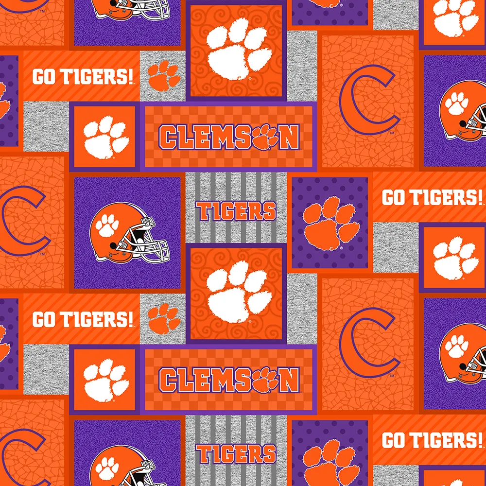 CLEMSON UNIVERSITY-College Patch Fleece-100% Polyester-CLEM1177