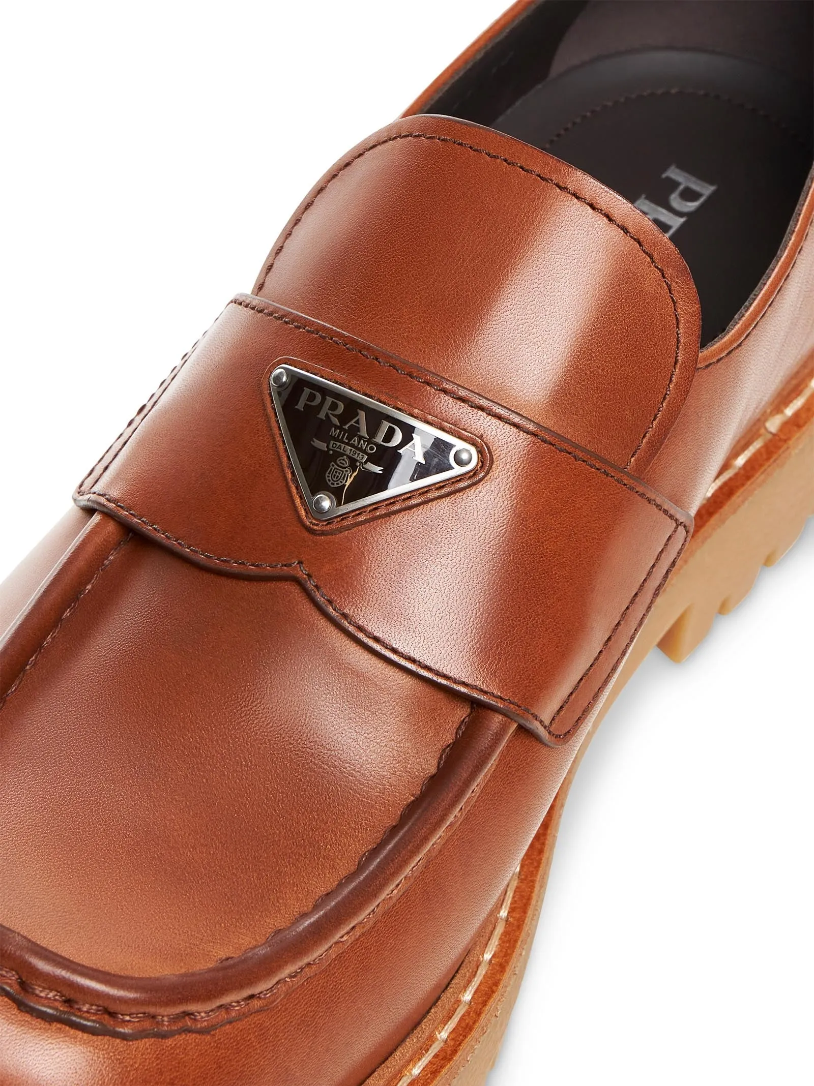 Cognac leather loafers
