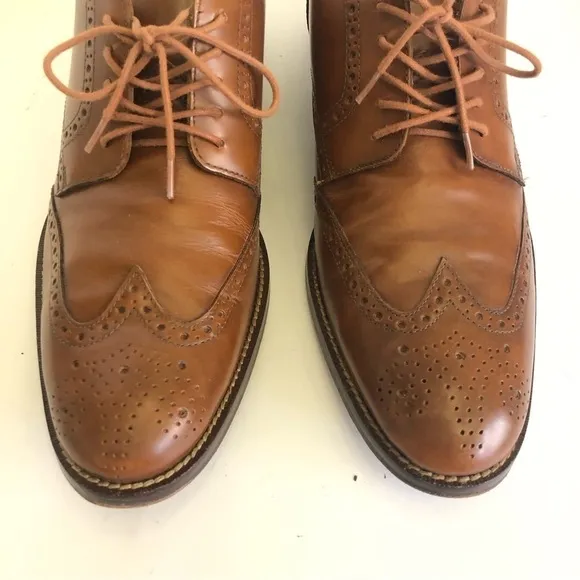 Cole Haan Grand O.S Madison Wingtip Oxford Leather British Tan Mens Size 10.5
