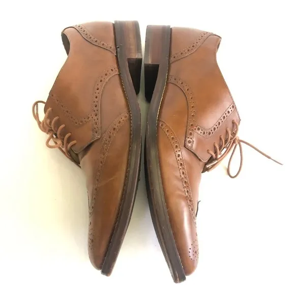 Cole Haan Grand O.S Madison Wingtip Oxford Leather British Tan Mens Size 10.5