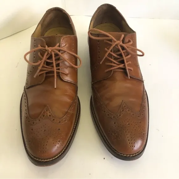 Cole Haan Grand O.S Madison Wingtip Oxford Leather British Tan Mens Size 10.5