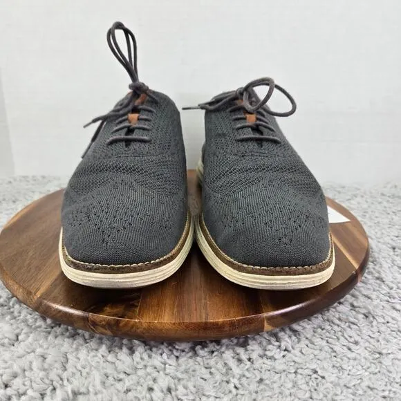 Cole Haan OrigianlGrand Gray Stitchlite Wingtip Business Casual Oxford Mens 12 M