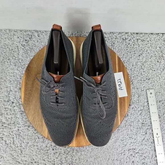 Cole Haan OrigianlGrand Gray Stitchlite Wingtip Business Casual Oxford Mens 12 M