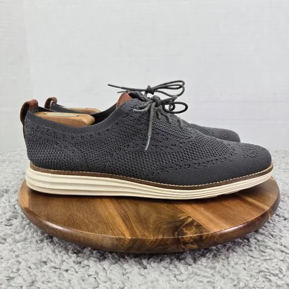 Cole Haan Original Grand Gray Stitchlite Wingtip Casual Oxford Sneaker Mens 10 M