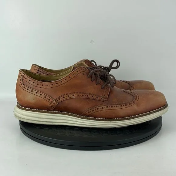 Cole Haan Original Grand Wingtip Oxford Brown Leather C20778 Men's Size 10