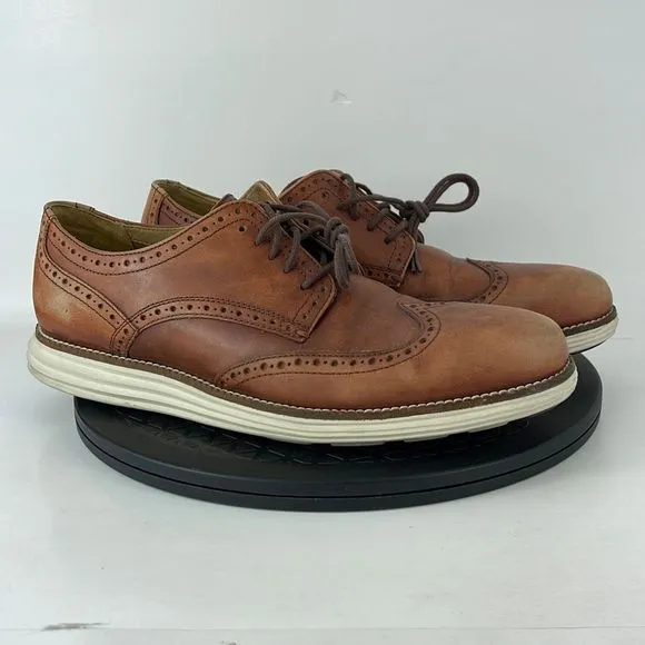 Cole Haan Original Grand Wingtip Oxford Brown Leather C20778 Men's Size 10