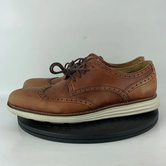 Cole Haan Original Grand Wingtip Oxford Brown Leather C20778 Men's Size 10