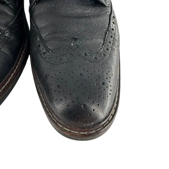 Cole Haan Oxford Shoe Mens 8M Black Leather Grand OS Warren Wingtip Classic