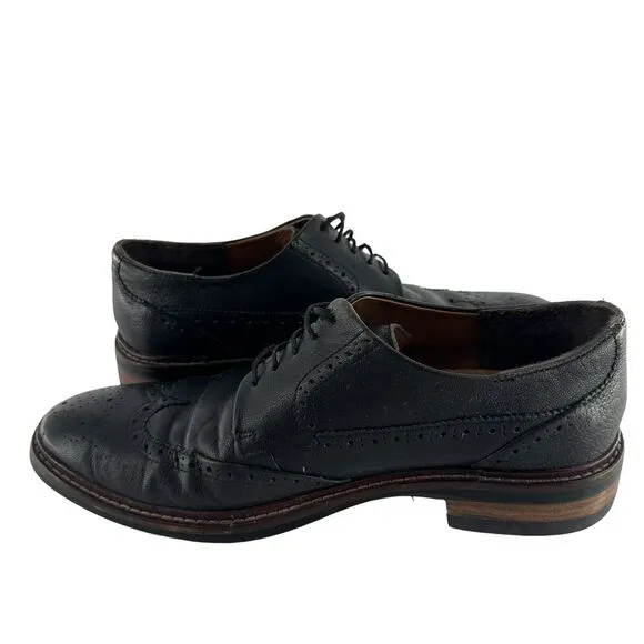 Cole Haan Oxford Shoe Mens 8M Black Leather Grand OS Warren Wingtip Classic