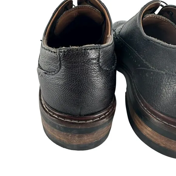 Cole Haan Oxford Shoe Mens 8M Black Leather Grand OS Warren Wingtip Classic