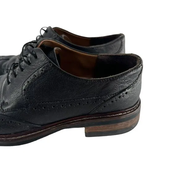 Cole Haan Oxford Shoe Mens 8M Black Leather Grand OS Warren Wingtip Classic