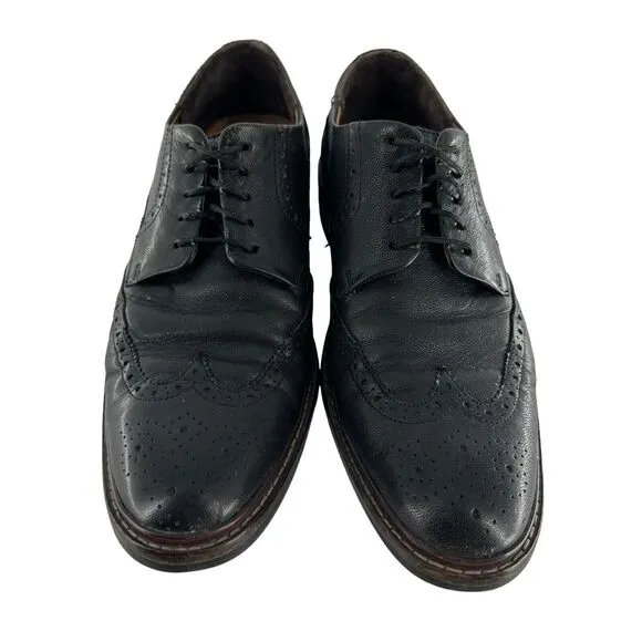 Cole Haan Oxford Shoe Mens 8M Black Leather Grand OS Warren Wingtip Classic