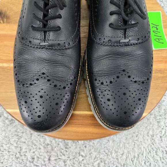 Cole Haan ZeroGrand Navy Ink Leather Ironstone Wingtip Casual Oxford Mens 10.5 M