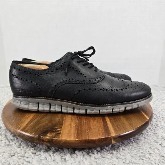 Cole Haan ZeroGrand Navy Ink Leather Ironstone Wingtip Casual Oxford Mens 10.5 M