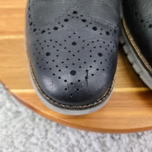 Cole Haan ZeroGrand Navy Ink Leather Ironstone Wingtip Casual Oxford Mens 10.5 M