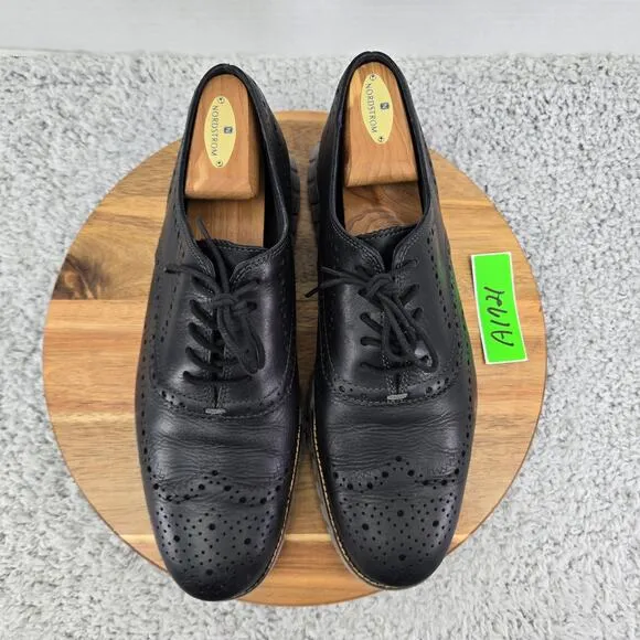 Cole Haan ZeroGrand Navy Ink Leather Ironstone Wingtip Casual Oxford Mens 10.5 M