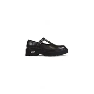 Cult Women Black Plain Leather Sandals