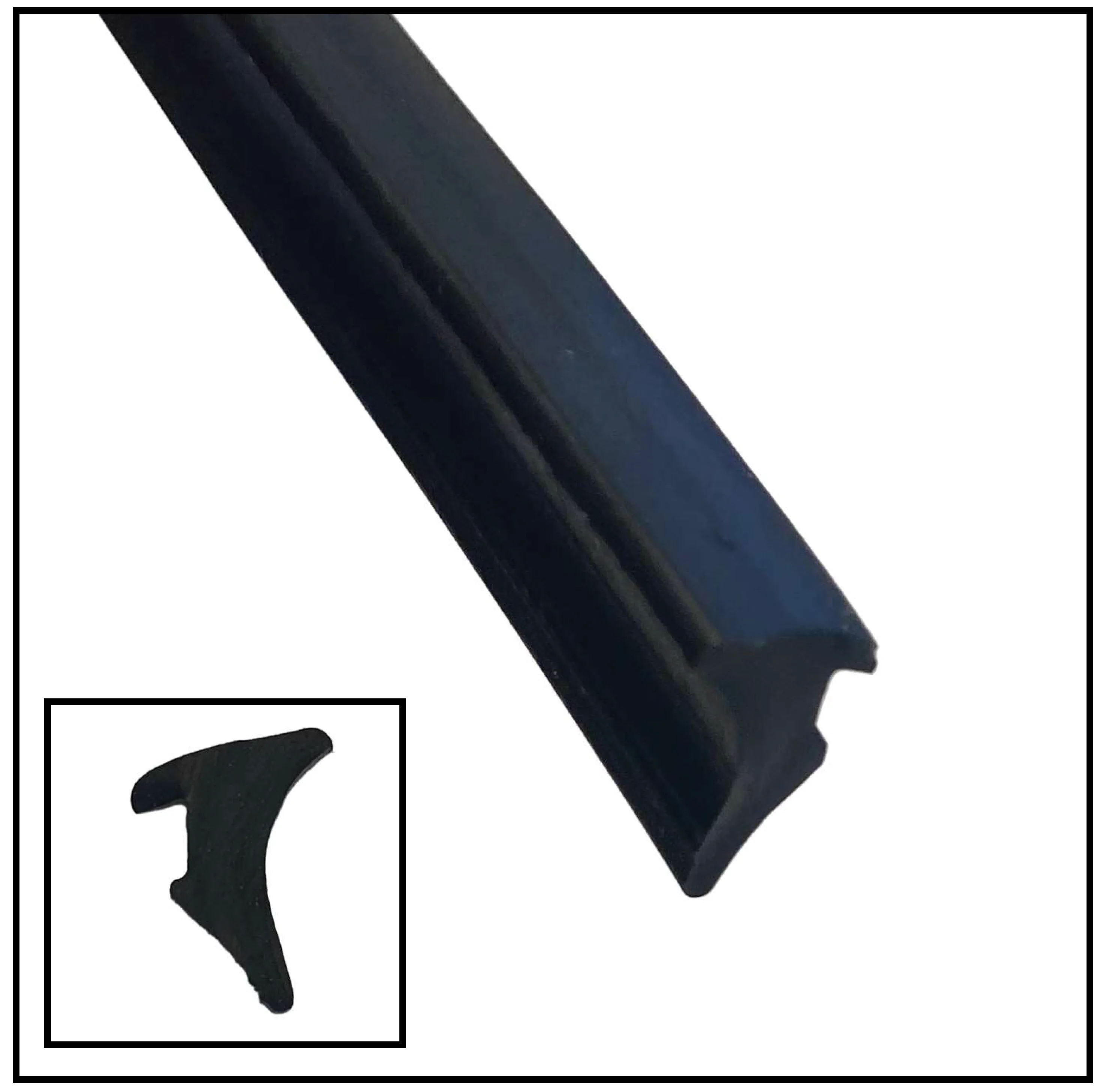 [CURUB] ROLL-IN RUBBER FOR COMMERCIAL U-CHANNEL - FOR 10MM GLASS (500' LENGTH ROLL)
