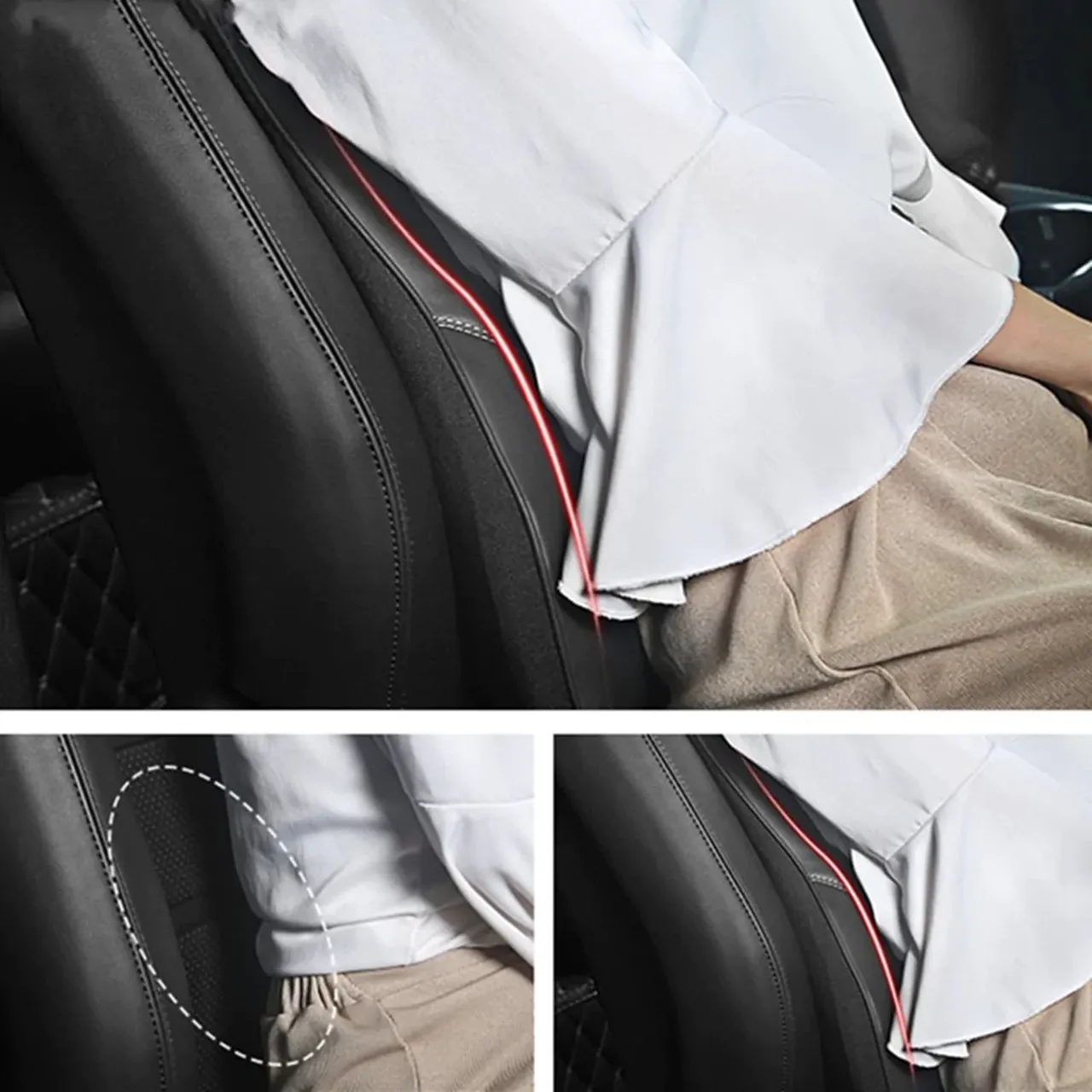 Custom Text For Car Headrest Neck Pillow and Lumbar Support Back Cushion Kit, Compatible with All Cars, Memory Foam Erognomic Design Universal Fit Muscle Pain and Tension Relief for Car Seat MC13992