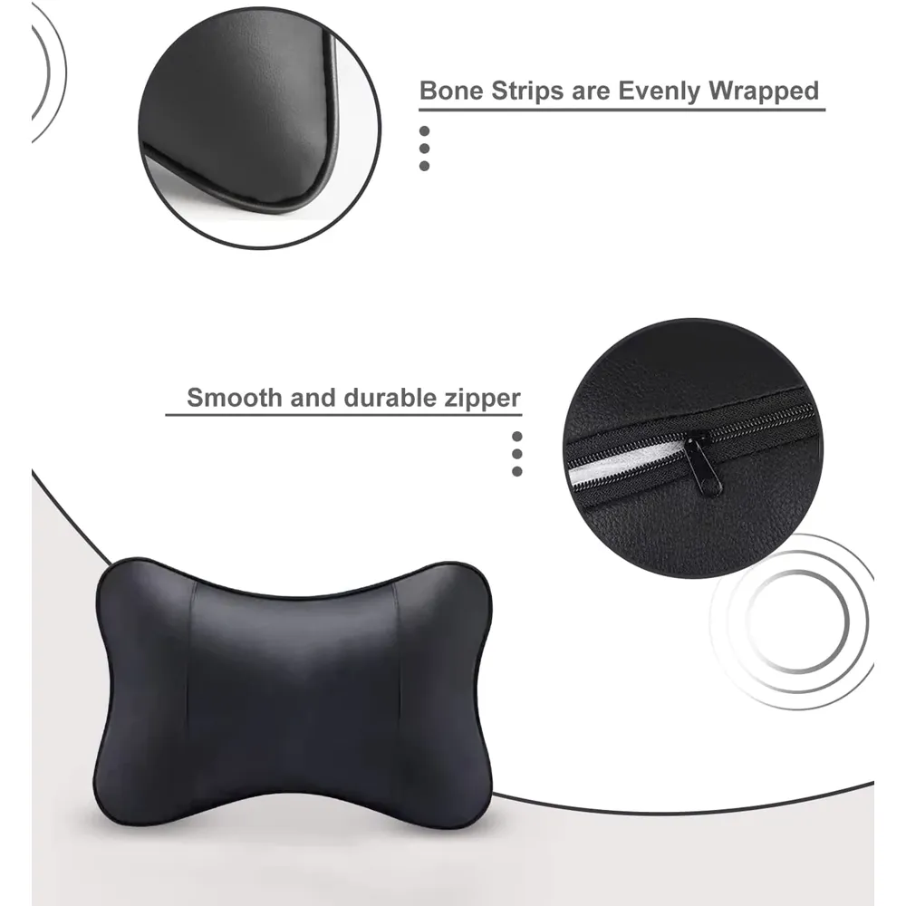 Custom Text For For Thickened Foam Car Neck Pillow, Compatible with All Cars, Soft Leather Headrest (2 Pieces) for Driving Home Office MT13990