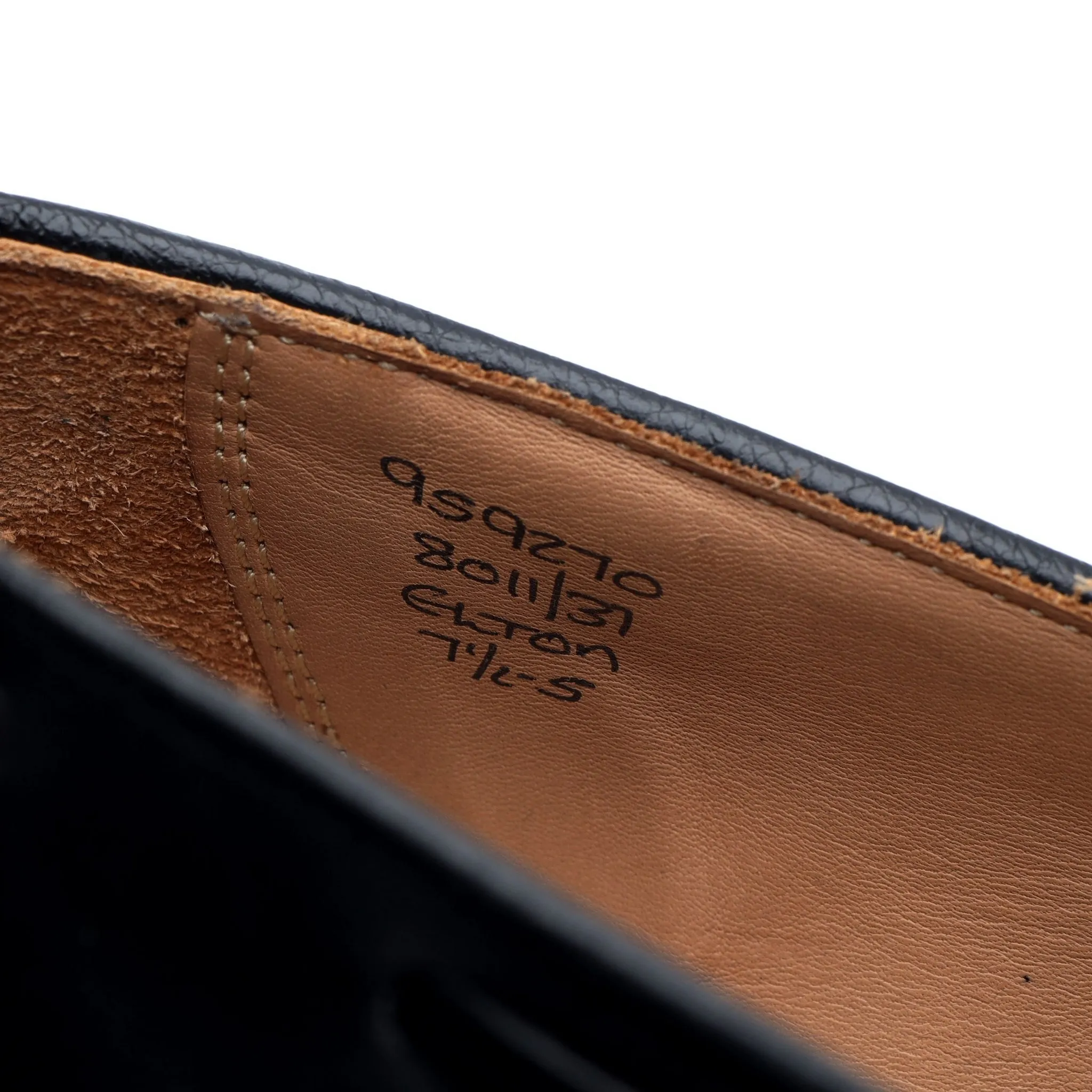 'Elton' Black Leather Tassel Loafer UK 7.5