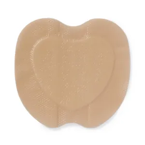 EQUOS 5-Layer Foam Dressings with Silicone Adhesive, Sacrum, 7" x 7" (box of 5)