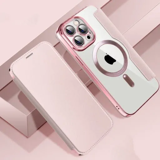 Etui Flip Wallet Magsafe iPhone 14 Plus - Różowy