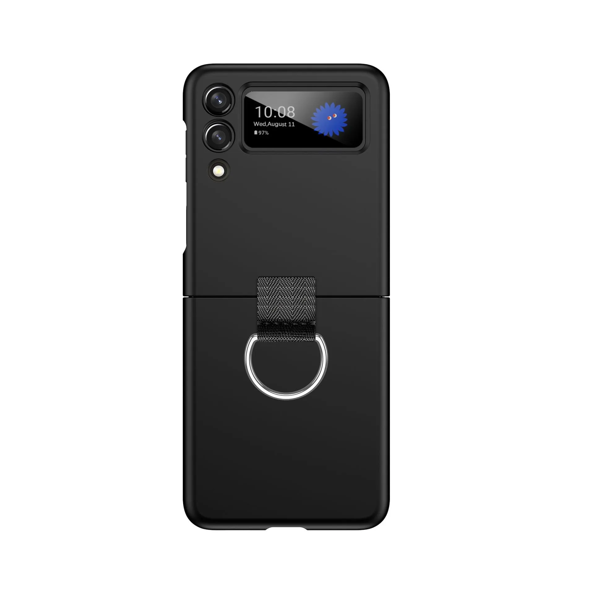 Etui z Ringiem Flip Case do Samsung Galaxy Z Flip 4 - Czarny