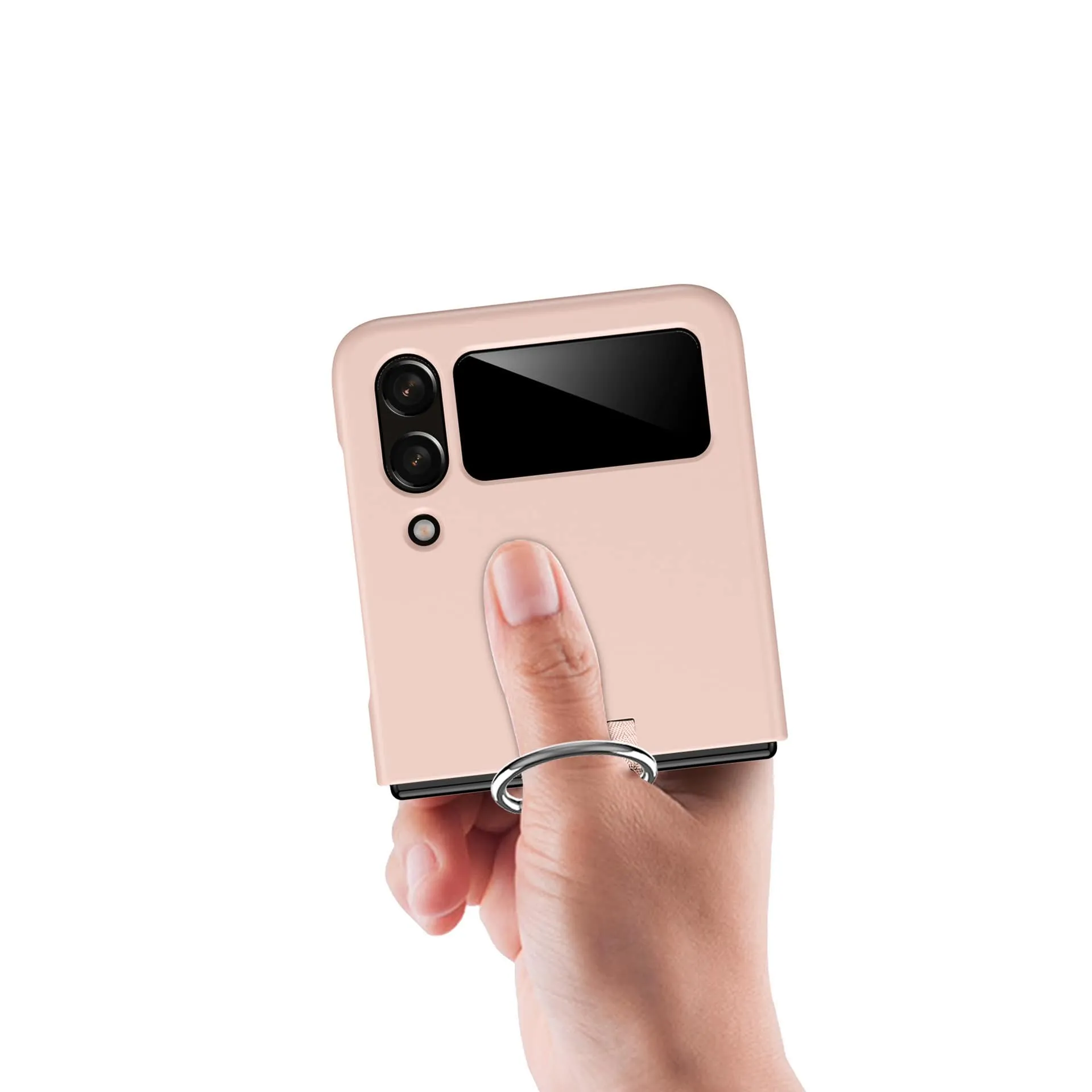Etui z Ringiem Flip Case do Samsung Galaxy Z Flip 4 - Różowy