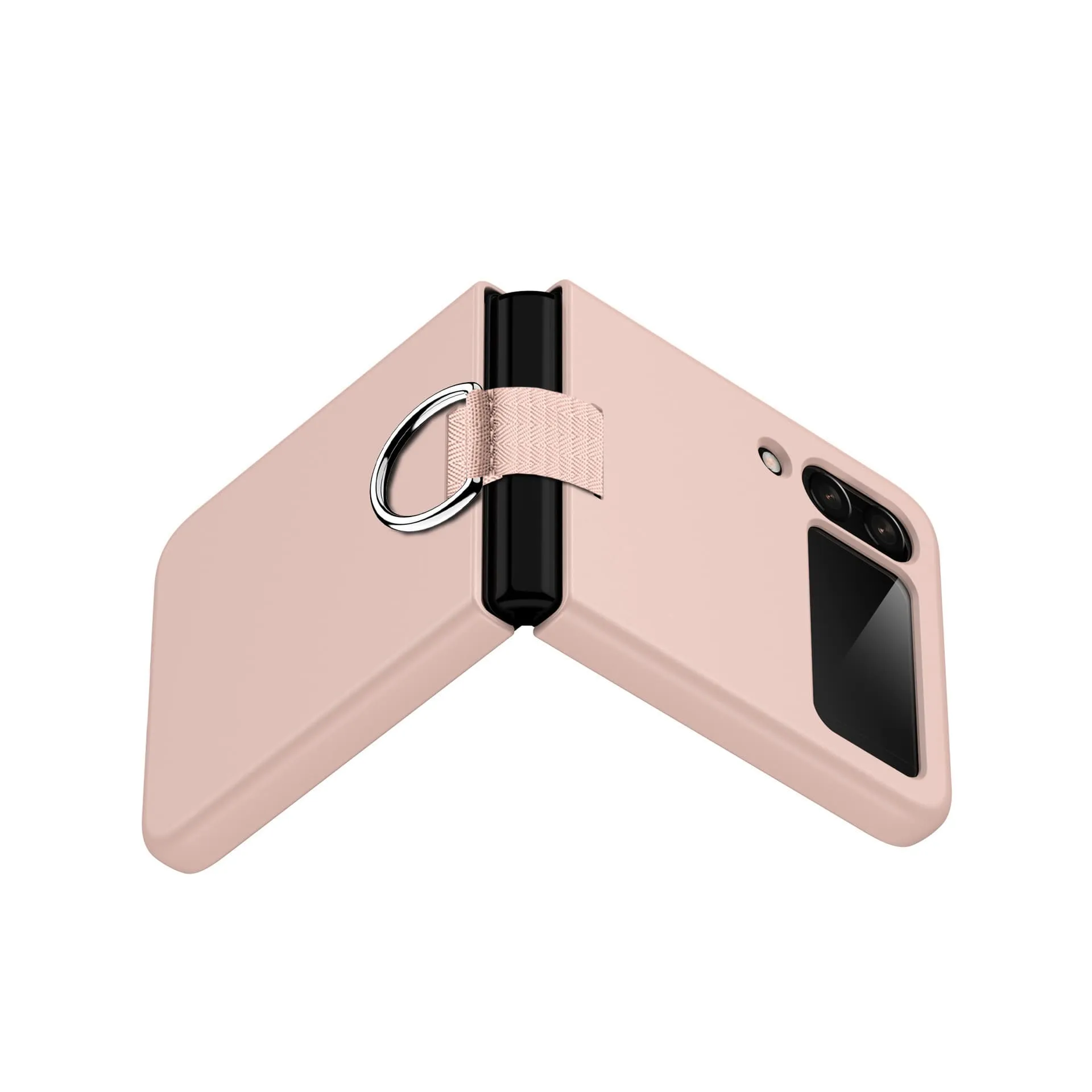 Etui z Ringiem Flip Case do Samsung Galaxy Z Flip 4 - Różowy