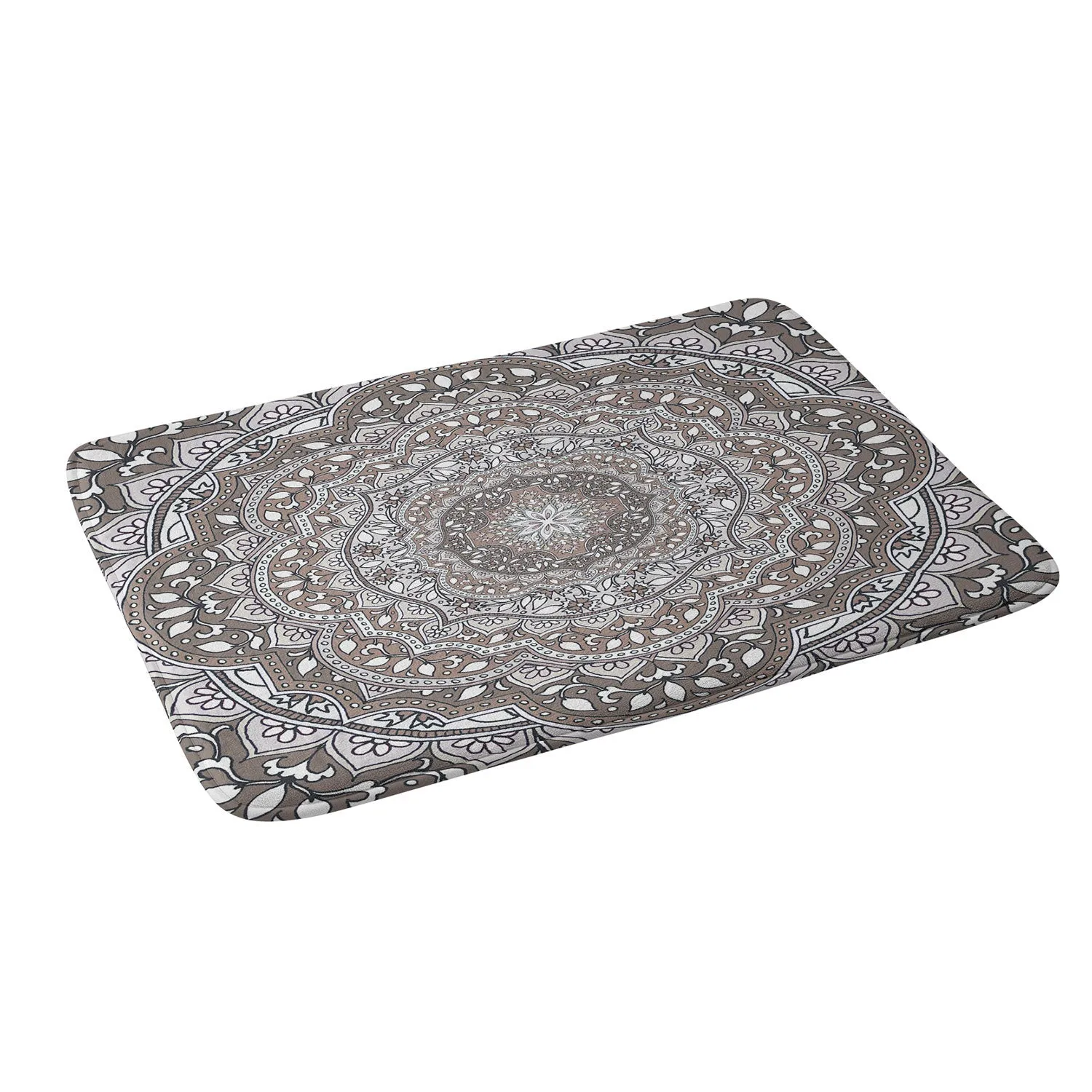 FARAH ROUND NEUTRAL MEMORY FOAM BATH MAT