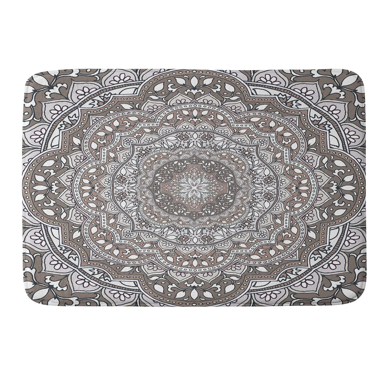FARAH ROUND NEUTRAL MEMORY FOAM BATH MAT