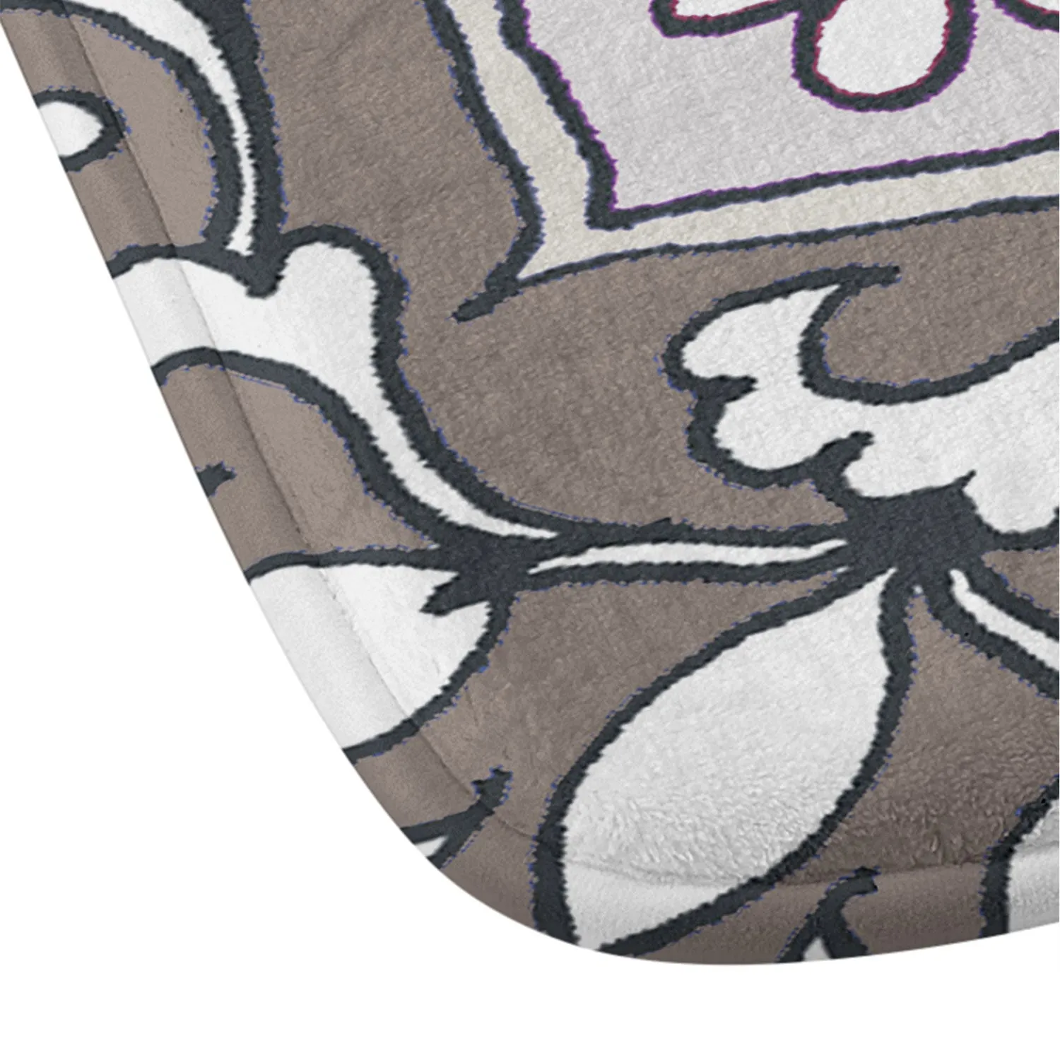 FARAH ROUND NEUTRAL MEMORY FOAM BATH MAT