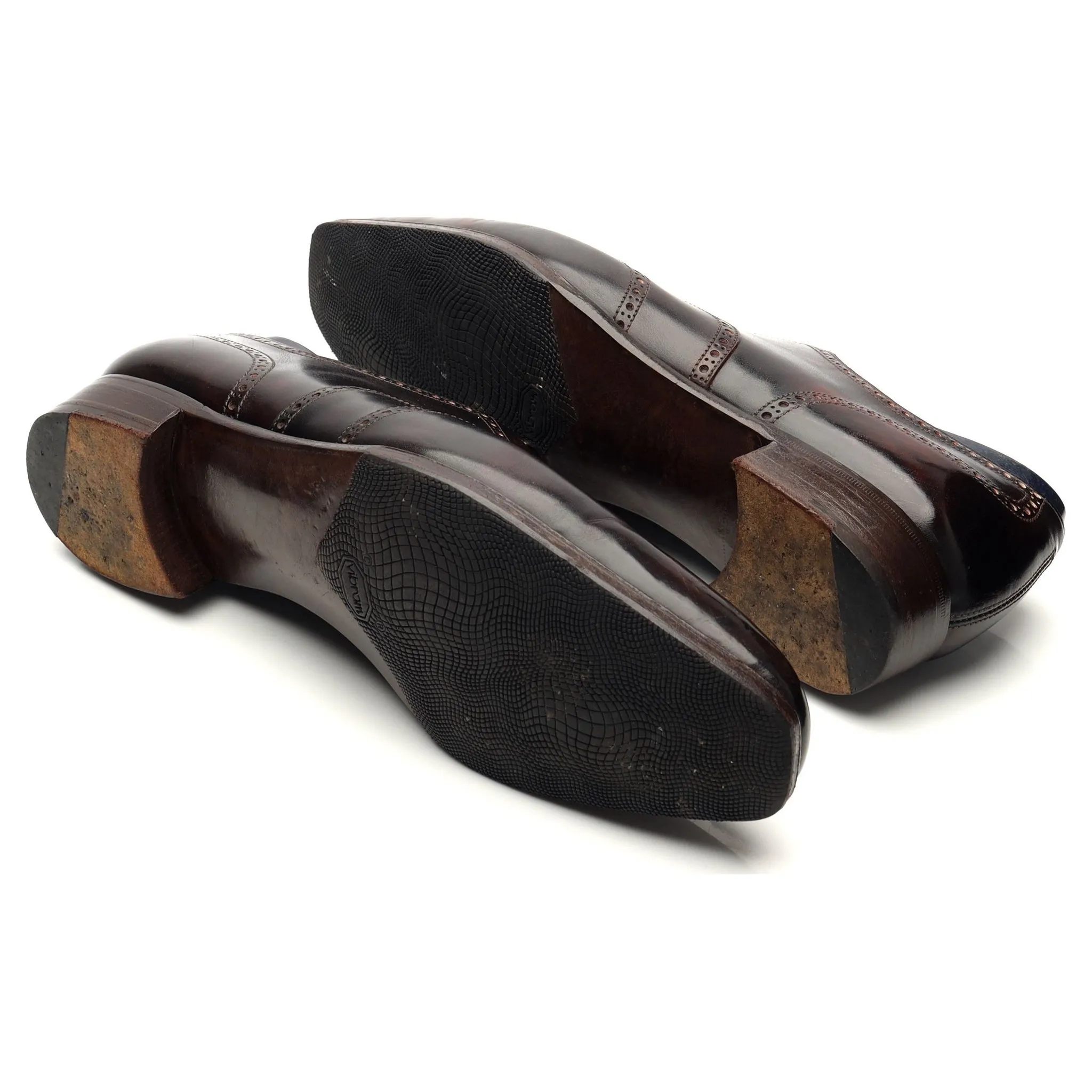 'Finchley' Dark Brown Museum Leather Oxford Brogue UK 9 E