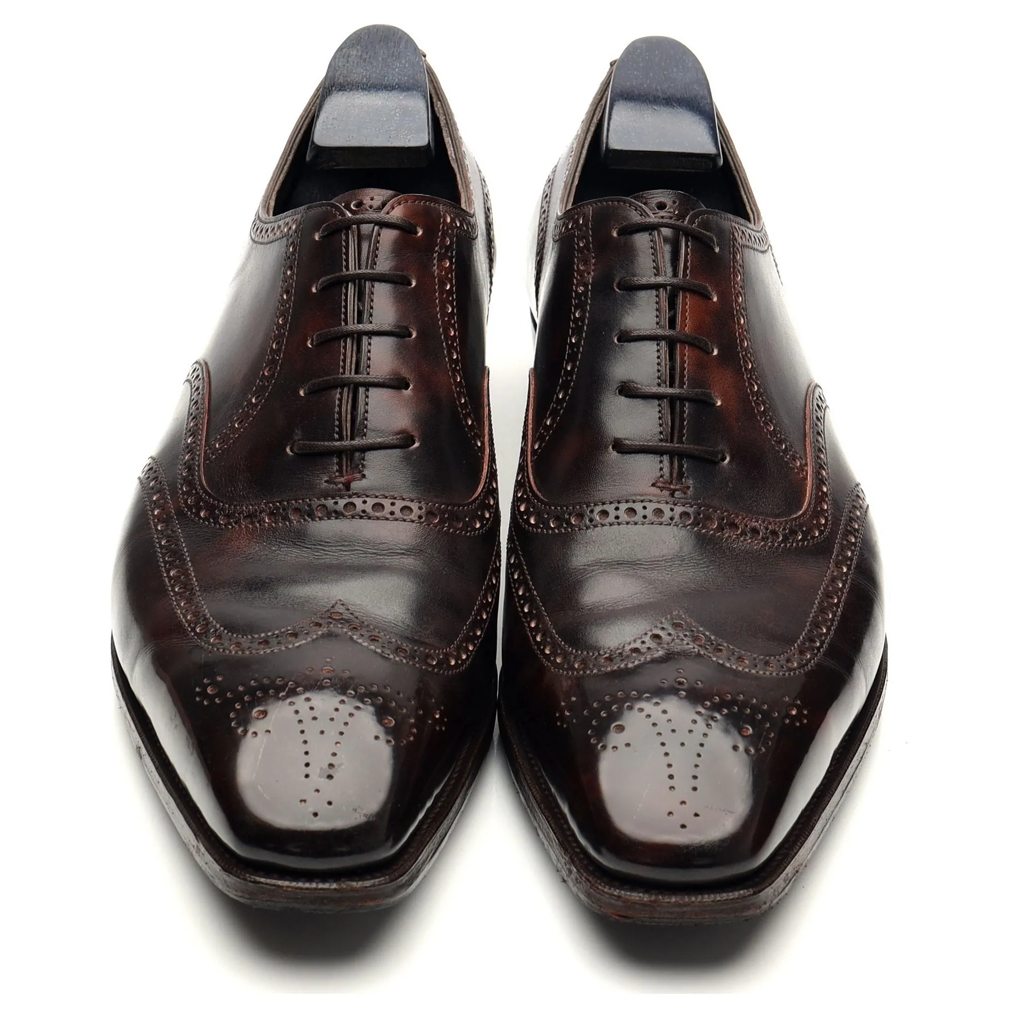 'Finchley' Dark Brown Museum Leather Oxford Brogue UK 9 E