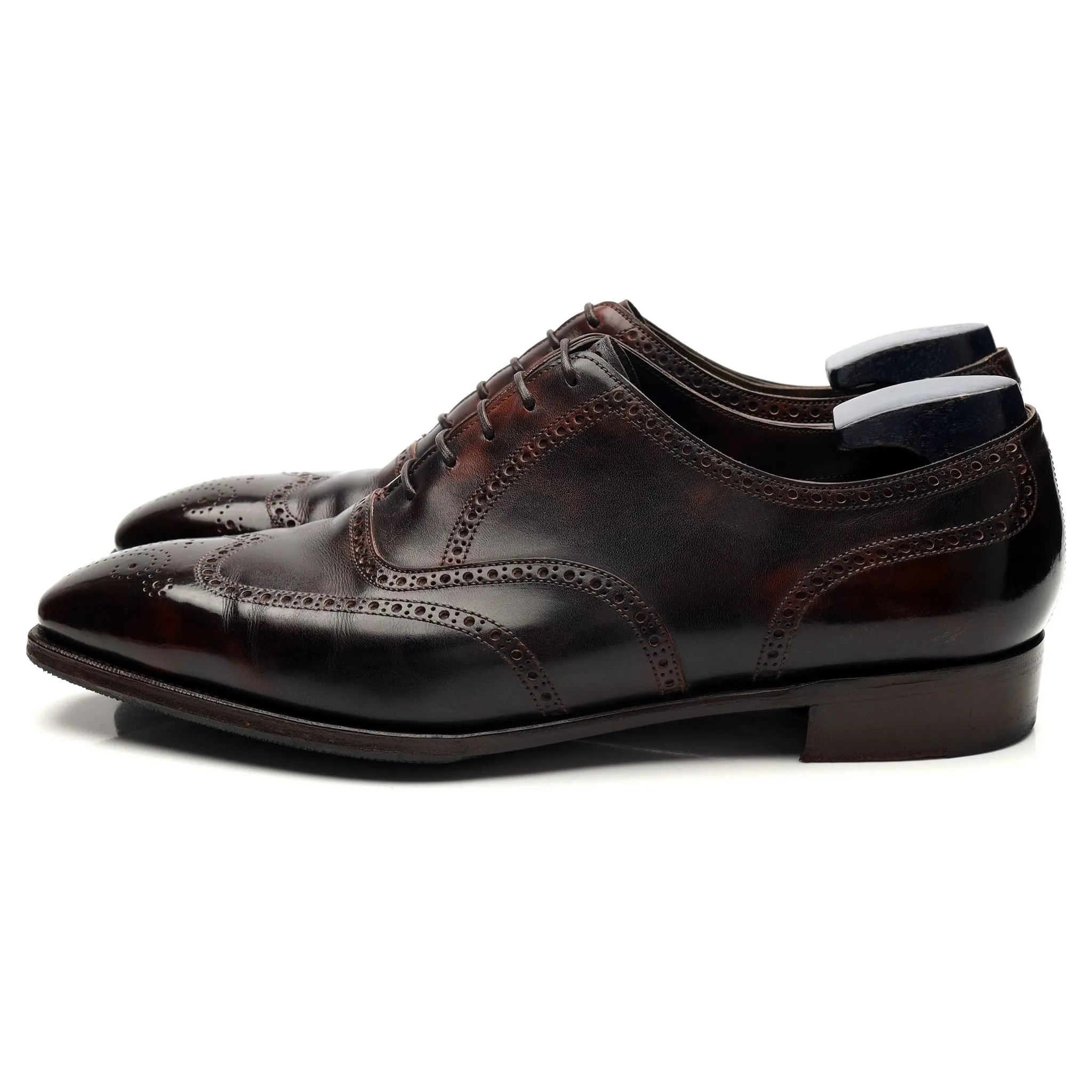 'Finchley' Dark Brown Museum Leather Oxford Brogue UK 9 E