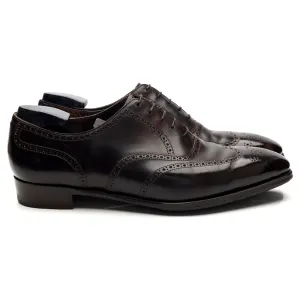 'Finchley' Dark Brown Museum Leather Oxford Brogue UK 9 E