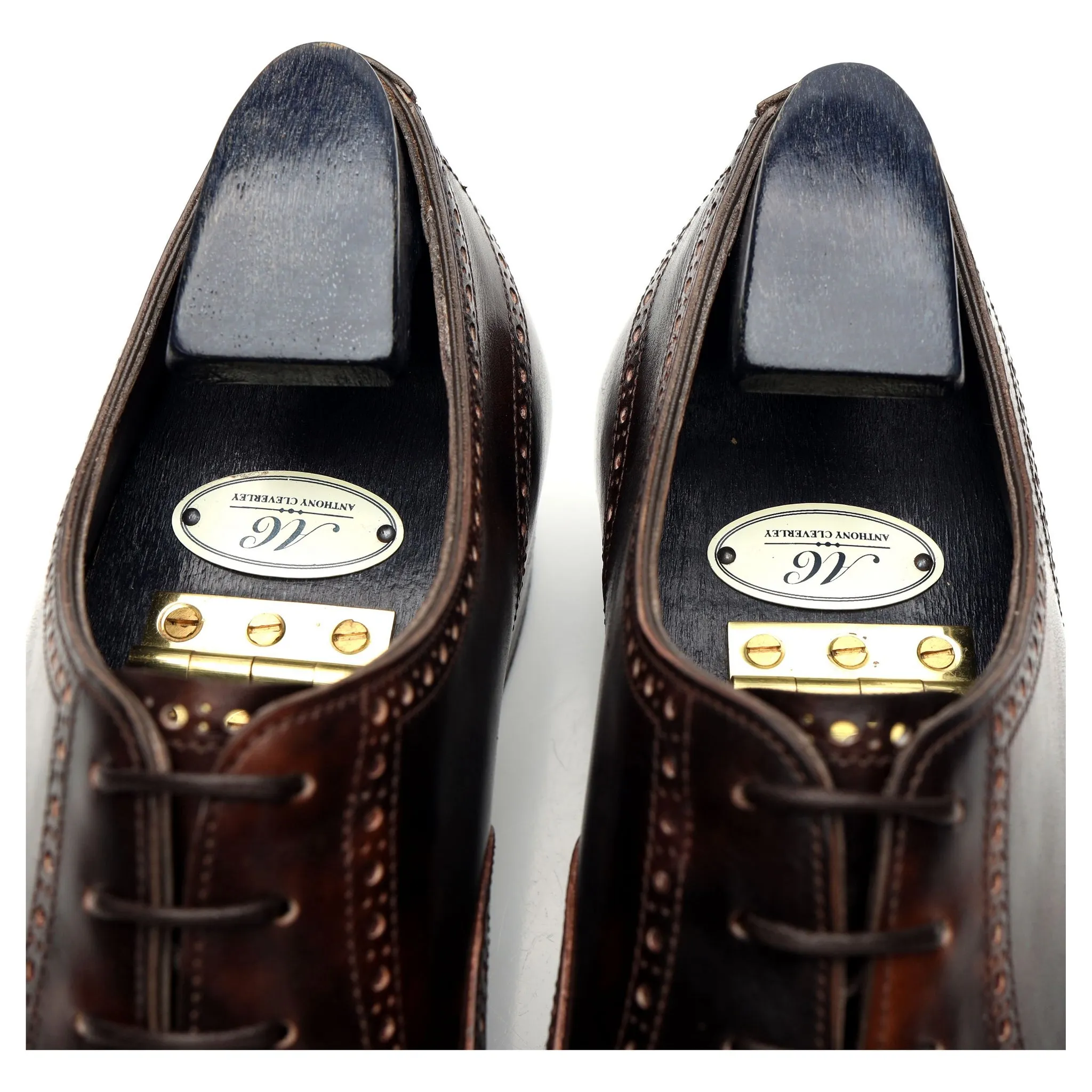 'Finchley' Dark Brown Museum Leather Oxford Brogue UK 9 E