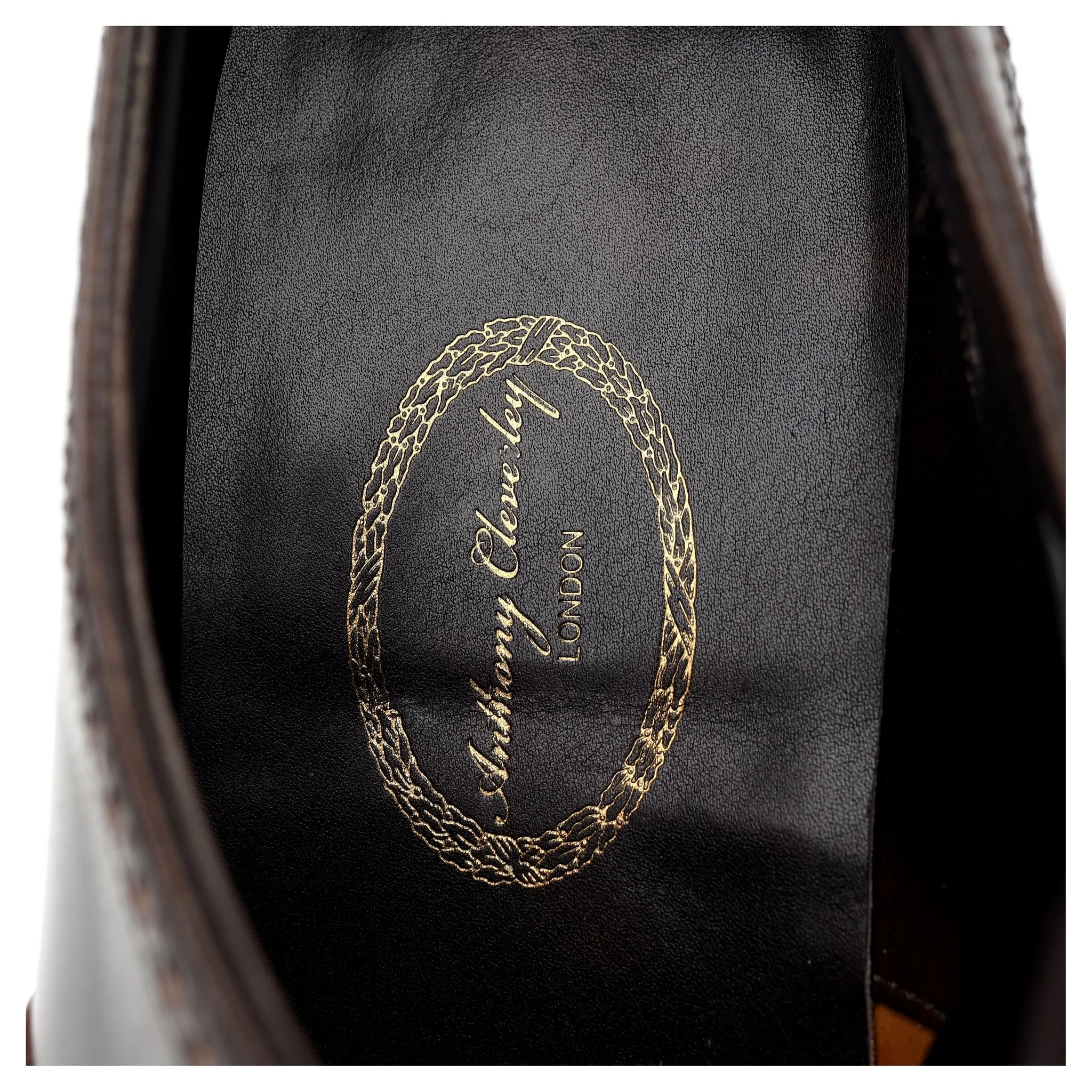 'Finchley' Dark Brown Museum Leather Oxford Brogue UK 9 E