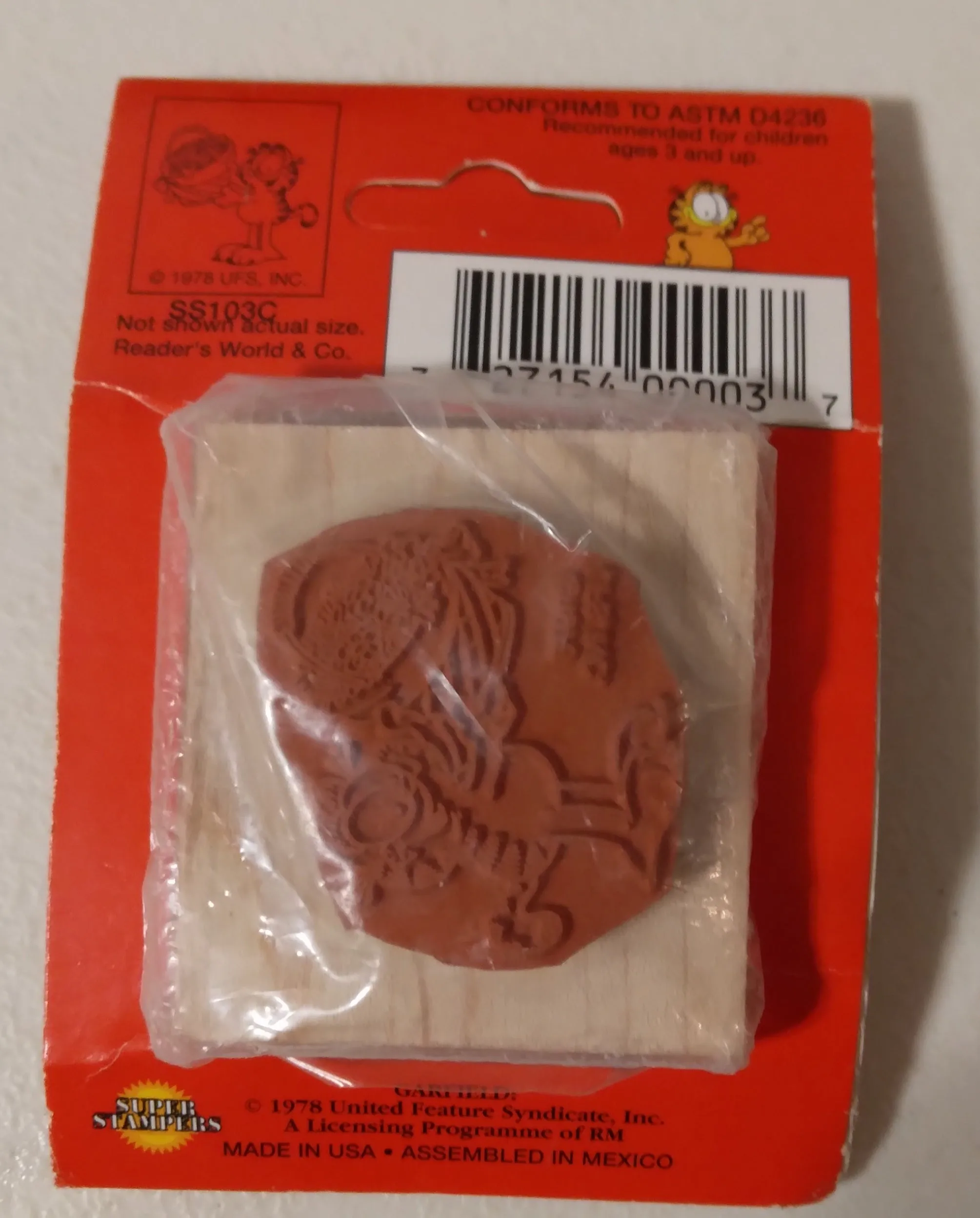 Garfield Wooden Rubber Stamper SS103C