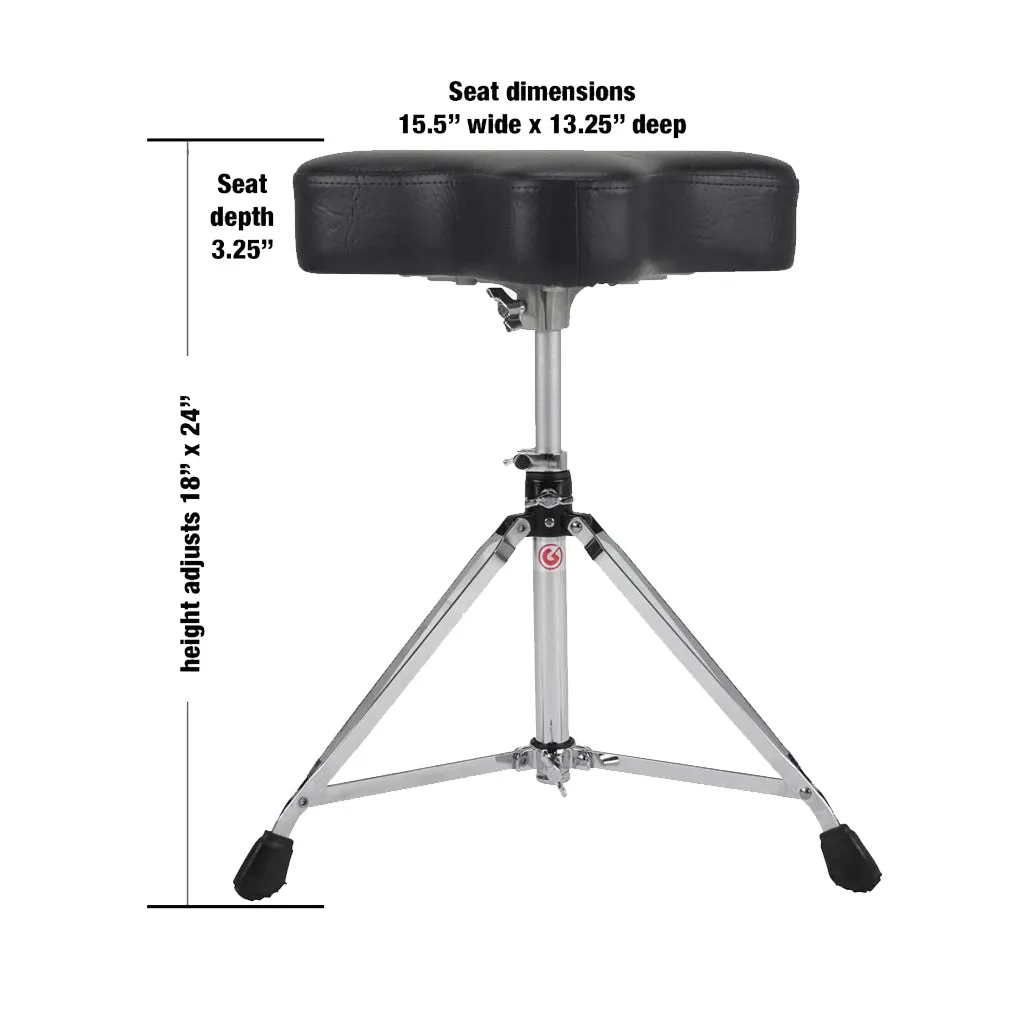 Gibraltar 6600 Series Double Braced Motostyle Drum Throne in Black